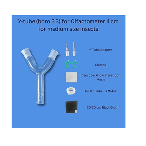 Connecteur en verre en forme de Y en borosilicate 3.3 de précision, taille personnalisée pour olfactomètre d'insectes, applications en laboratoire de recherche - Product Image 2