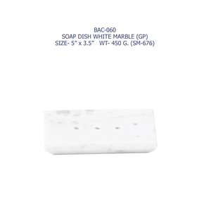 Natural <b>White</b> Marble Rectangular Soap <b>Tray</b> with Drainage Design Bathroom Sets For Hotel Spa Home Decor Wholesale Supplier - Product Image 4