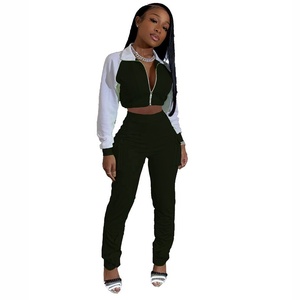 Wholesale Womens Winter Solid Short Long Tracksuit Clothing Custom Logo Jogger Pants And Hoodie Two-piece <b>Sets</b> - Product Image 3