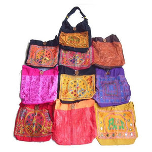 Elegant Applique <b>Work</b> Embroidery Mirror <b>Work</b> Handcrafted Traditional Designer <b>Bag</b> for Women with Ethnic Handmade Detailing - Product Image 3