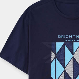 T-shirt DTF pour homme à manches courtes en coton, haut décontracté avec impression directe sur film, motif imprimé, vêtement décontracté - Product Image 2