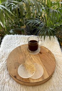 <b>Clear</b> <b>Epoxy</b> <b>Resin</b> Bohemian Style Heat Resistant Coaster Casting Kit Double Component Adhesive for River Table Mold Making - Product Image 5
