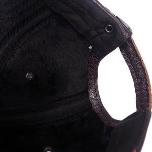 Gorra de Béisbol Personalizable al por Mayor, de Cuero Genuino, Unisex, Transpirable, Impermeable, de 6 Paneles, Ajustable con Cierre a Presión, para Todas las Estaciones - Product Image 2