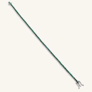 Pulsera de Esmeralda en Plata de Ley 92.5 KLSB-20664 - Product Image 2