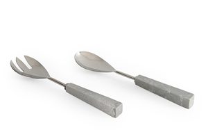 Ensemble de couverts en métal réutilisables pour salade, argenté, pour restaurants et hôtels, compatible lave-vaisselle, vaisselle unique, vente chaude - Product Image 6