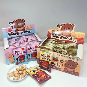 Biscuits Oursons Exotiques de Haute Qualité en Gros, Fourrés au <span class=keywords><strong>Chocolat</strong></span> Fraise, Biscuits pour Enfants avec Motifs Variés - Product Image 1