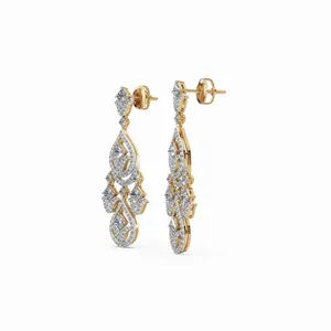 Pendientes Colgantes Regal Diamond con 262 Piezas de Diamantes, Pendientes Colgantes Redondos y con Corte Princesa para Mujer - Product Image 1