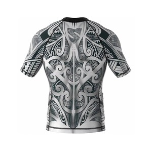 Maillot de compression MMA pour homme, manches courtes, col rond, sublimation, séchage rapide, respirant, pour MMA/BJJ/Karaté - Product Image 2