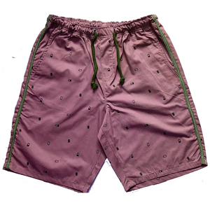Shorts imprimés verts pour hommes, séchage rapide, motif intégral, pour la plage, la natation, la gym, décontractés, légers, en tissu respirant avec bande latérale - Product Image 1