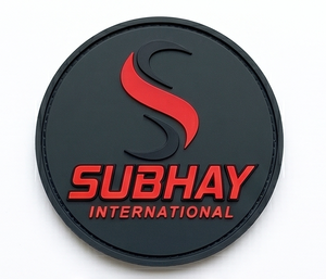 SUBHAY INTERNATIONAL Rectangle Rubber <b>Patch</b> 3D Embossed <b>Sew</b>-<b>On</b> Logo - Product Image 1