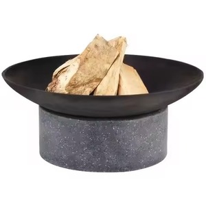 Durable Quality Square Tapered Steel Fire Pit Bowl Elevated Cross Base <b>Stand</b> Minimalist Outdoor Patio Wood <b>Fireplace</b> Fire Pit - Product Image 3