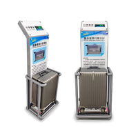DENVEN 150 kg Balance de plateforme intelligente pour publicité aéroportuaire OEM ODM avec affichage LCD pour bagages, précision 50g, en acier au carbone et inoxydable