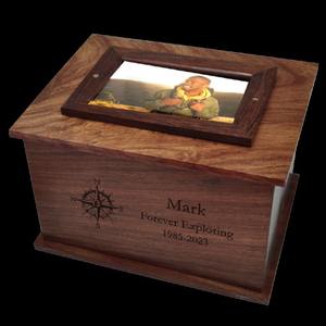 Urna de madera para cremación de adultos, tamaño mediano, para guardar cenizas, recuerdo conmemorativo, venta al por mayor. - Product Image 1