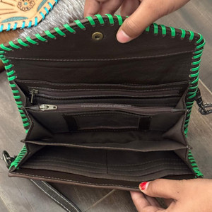 Nuevo bolso de mano de cuero con correa para el hombro, monedero personalizado de alta calidad, bolso de noche hecho a mano de diseñador para mujer - Product Image 6