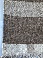 Ungefärbter Garn-Teppich, modern, indisch handgewebt, flachflorig, aus Wolle, mit Blockmuster, dünn, waschbar, für die Heimdekoration