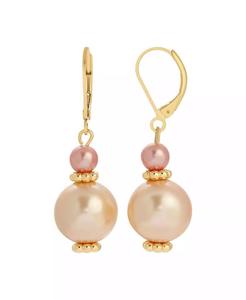 Orecchini di perle finte rosa |   2028 - Product Image 1