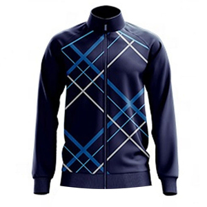 Unisex Navy Blue Solid Tracksuit Full <b>Zip</b> <b>Hooded</b> Breathable Lightweight Fleece Winter Sporty Wear Side Pockets Loose Fit - Product Image 4