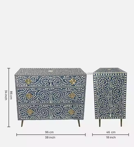 Cómoda Moderna de Lujo con Incrustaciones de Hueso Fino, Diseño Duradero Hecho a Mano por ARTISAN CRAFT para Sala de Estar, Bar o Entrada - Product Image 2