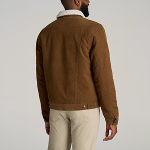 Wholesale <b>Men's</b> Corduroy Shirt <b>Jacket</b> With Faux Fur Street Style Breathable Winter Button Closure High Quality <b>Men's</b> <b>Jacket</b> - Product Image 2