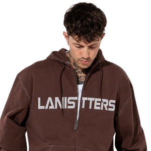 Sweat-shirt à capuche zippé intégral pour homme, coupe oversize, style streetwear, avec poches kangourou, fabrication OEM, broderie, usine - Product Image 3