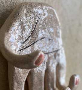 Wabi Sabi <b>Wall</b> Art <b>Wall</b> Decor Home Living Handmade Ceramic Hand <b>Wall</b> <b>Hook</b> Key Holder Room Decoration Hangings Arts Home Decor - Product Image 4