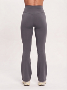 Pantalones Deportivos de Algodón y Poliéster Personalizados para Gimnasio y Fitness, Pantalones Acampanados Transpirables para Mujer, Leggings Acampanados de Yoga con Compresión - Product Image 2