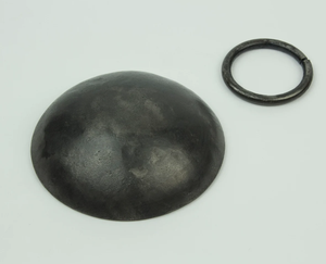 Venta al por mayor de estilo coreano negro antiguo cargadores cuencos de acero inoxidable de metal para servir plato de cena para fiestas de boda - Product Image 4