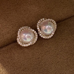 Pendientes de plata de ley S925 con diseño de nido de pájaro y perlas de agua dulce de 4-5 mm, estilo Zhuji 2025, mini perlas lindas con luz intensa - Product Image 2