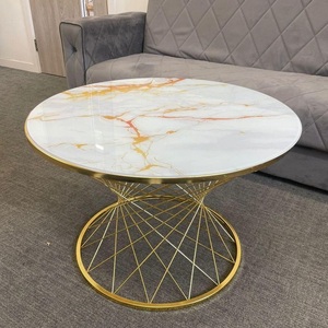 <b>Silver</b> metal legs style living room furniture round modern Decorative Home Decor Modern Metal Side <b>Table</b> - Product Image 3
