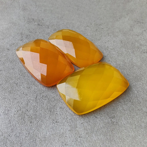 Natural Green Strawberry Quartz Rectangle <b>Cushion</b> Cut Flat Back Calibrated AAA+ Gemstone From Rajasthan - Product Image 5