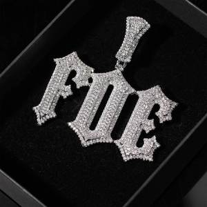 Personalized Moissanite Pendant Silver Plated Letter Design Custom <b>Name</b> Iced Hip Hop Jewelry Him Perfect Party Luxira Jewels - Product Image 1