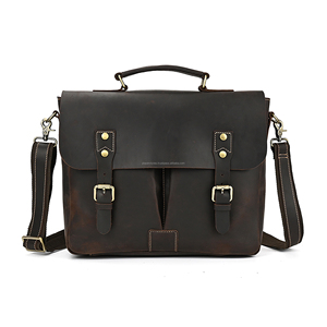 Maletín de Cuero Premium para Portátil para Hombre, Bolsa de Negocios de Cuero de Grano Completo, Fabricación al por Mayor OEM ODM - Product Image 1
