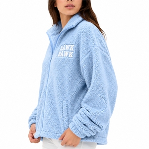 Giacca in pile Sherpa personalizzata da donna, morbida, calda, comoda, leggera, di alta qualità, moderna, da viaggio, per donna - Product Image 3