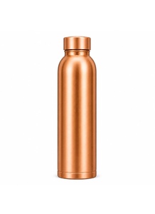 Pure Copper Water <b>Bottle</b> Hammered Finish Ayurvedic Health Benefits Leakproof Jointless Copper <b>Flask</b> for Gym & Office - Product Image 4