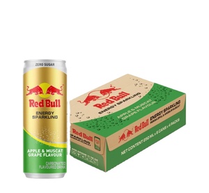 Boisson Énergisante RED BULLs Énergie Pétillante Pomme Muscat Raisin 250ml Canette Goût Fruité Sans Sucre Halal Malaisie Contenant Mixte - Product Image 2