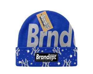 Unisex Acrylic Beanie Street Style Hand <b>Knitted</b> Embroidery Letter <b>Pattern</b> Custom Size Casual Winter Hat Unisex Hip Hop Skull - Product Image 2