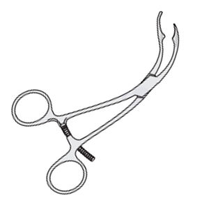 Pinza manual tipo bufanda de calidad premium de 150 mm de longitud, instrumentos quirúrgicos ortopédicos para procedimientos complejos de osteotomía - Product Image 2