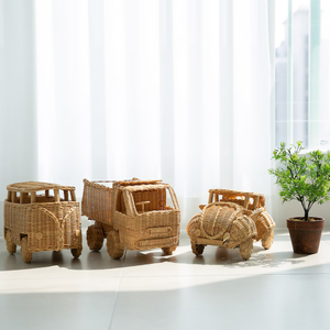 Juguete de Helicóptero de Mimbre de Primera Calidad, Vehículo de Mimbre Hecho a Mano, Ecológico, Juego de Juguete para Niños, Diseño Tropical para Bebés y Niños - Product Image 1