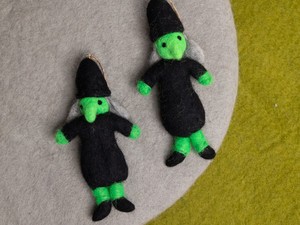 Wholesale Felt <b>Witch</b> with Black Hat Ornament Spooky Halloween Hanging <b>Decor</b> Gift Set - Product Image 6