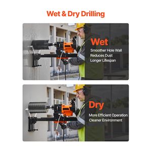 Macchina per Carotaggio Diamantato 0.8-8 Pollici, per Foratura a Secco e Umido del Calcestruzzo, con 8 Punte, Montaggio a Pavimento, Macchina per Carotaggio da 8 Pollici - Product Image 4