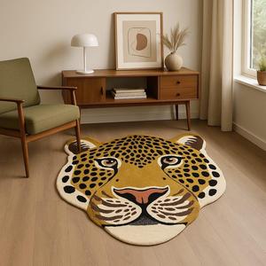 Custom Shaped Modern Home Hand Tufted Wool Rug Solid Color PET Friendly Reversible Washable Jute <b>Carpet</b> for Living Room Picnic - Product Image 4