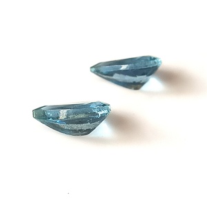 Aigue-marine naturelle Santa Maria, 2,55 carats, taille poire calibrée 6x9 mm, facettée, pierre précieuse en vrac, 2 pièces, pour la création de bijoux - Product Image 4