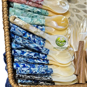 OEM Natural Mother of Pearl Spoon Handmade Shell Spoon for Bird Nest <b>Honey</b> Caviar Jam Cosmetic Sampling Hotel Restaurant Gift - Product Image 6