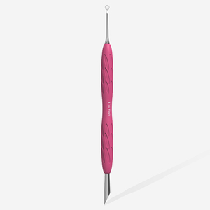 UNIQ-11 TYPE 2 Staleks Repousse-cuticules biseautés et à boucle, double extrémité, avec poignée en silicone souple, outils de manucure pour le retrait du vernis gel - Product Image 1