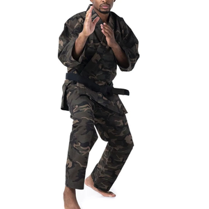 Conjunto de Uniforme de Artes Marciales de Camuflaje Personalizado 2026 para Hombres Adultos, Logotipo Frontal, 100% Algodón, Traje de Entrenamiento de Karate, Proveedor Mayorista - Product Image 3