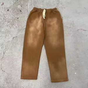 High Quality Men Vintage Jogger Pants AcidWashed Heavy Cotton Terry Sweatpants Baggy Style <b>Drawstring</b> Streetwear Casual <b>Trousers</b> - Product Image 3