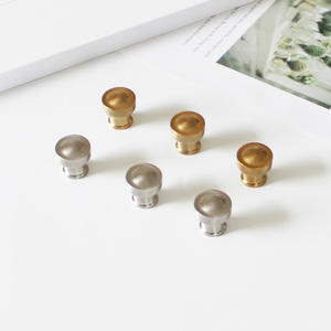 Cheap Price Contemporary Zinc Alloy Round Cabinet Knob Satin Brass Furniture <b>Pull</b> Handle for Kitchen Bath Wardrobe Nightstands - Product Image 3