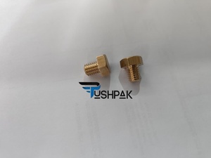 Perno hexagonal de latón con rosca UNC, tipo de tornillo de fijación, acabado en níquel, zinc, óxido negro, cromado, tuercas y arandelas incluidas, accesorio de alta resistencia. - Product Image 2