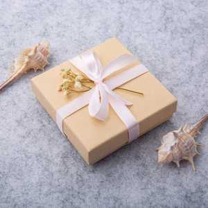 Boîte à bijoux en carton brun personnalisée, emballage cadeau personnalisé pour bagues, pendentifs et colliers - Product Image 2