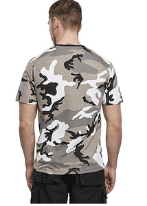 T-shirts de sport slim respirants à imprimé camouflage uni, coupe ajustée pour la musculation, vente en gros, faible MOQ - Product Image 5